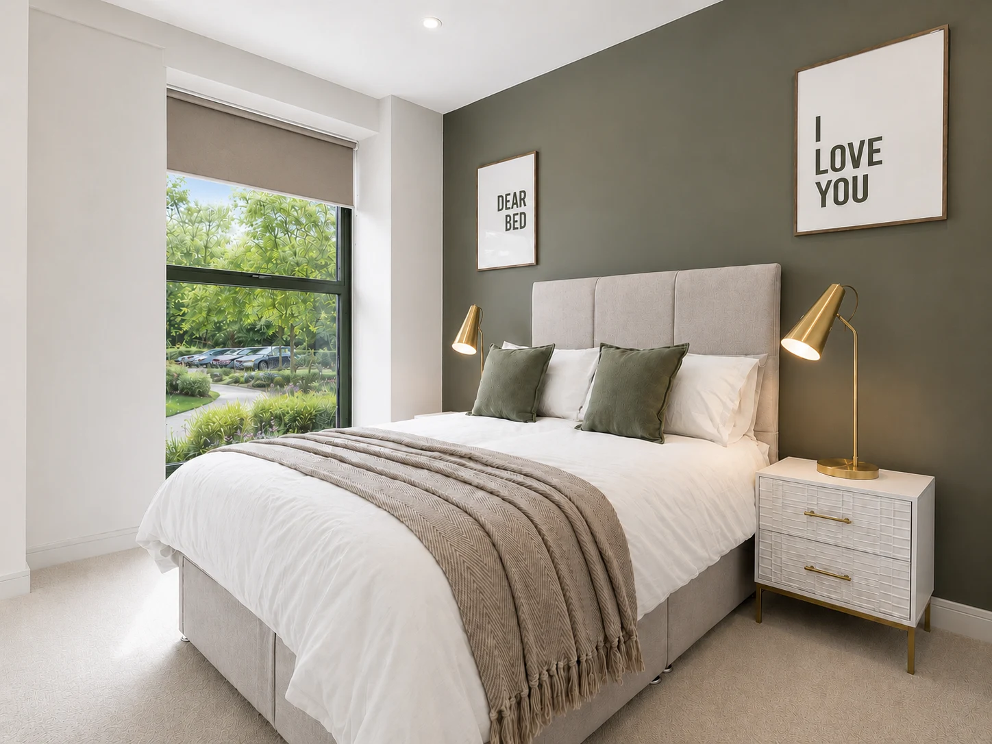 Bedroom beside the window at Weavers Yard