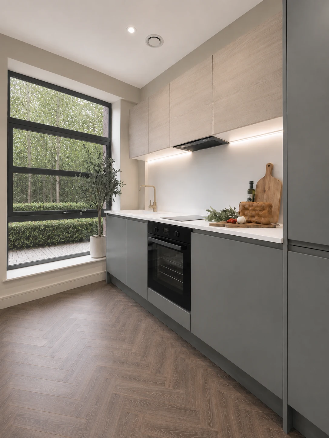 Kitchen beside the window at Weavers Yard